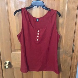 Shein Curve 1XL button red tank